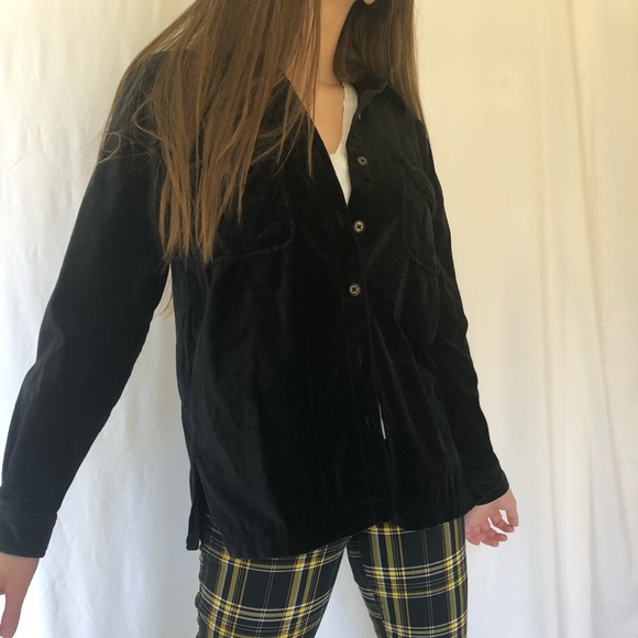 Denim&Co Jackets & Blazers - Denim & Co black velvet like jacket